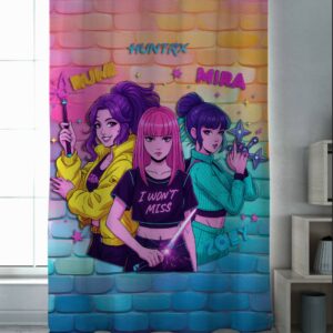 Штора Huntrix хантрікс K Pop Мисливці на демонів аніме заставка лого 95 з принтом ВСІ розміри