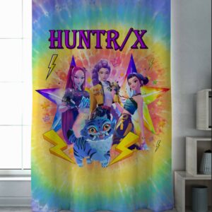 Штора Huntrix хантрікс K Pop Мисливці на демонів аніме заставка лого 76 з принтом ВСІ розміри