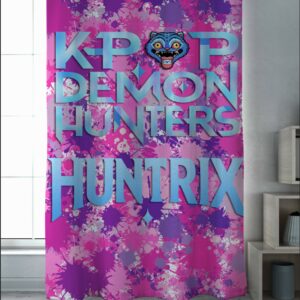 Штора Huntrix хантрікс K Pop Мисливці на демонів аніме заставка лого 46 з принтом ВСІ розміри