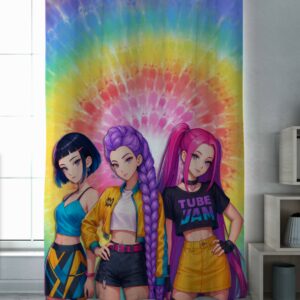 Штора Huntrix хантрікс K Pop Мисливці на демонів аніме заставка лого 19 з принтом ВСІ розміри