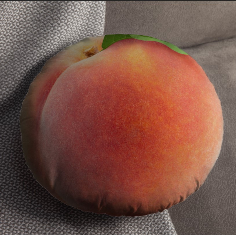 Подушка пуф "Персик" кругла