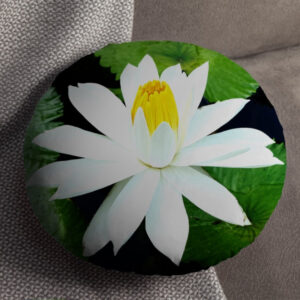 Подушка пуф "Лілія лотос квітка" кругла