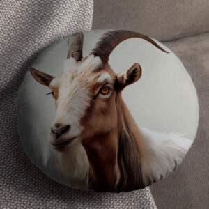 Подушка пуф "Козел коза тварина" кругла