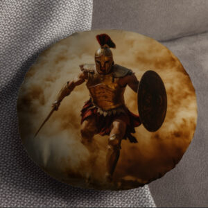 Подушка пуф "Гладіатор спартанський воїн" кругла