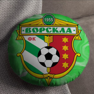 Подушка пуф "Ворскла логотип футбол клуб" кругла