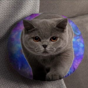 Подушка пуф "Британська кішка" кругла