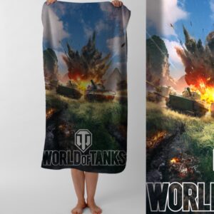 Рушник World of Tanks WOT гра танки 6 пляжний з принтом ВСІ розміри