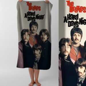 Рушник The Beatles Бітлз рок гурт пляжний з принтом ВСІ розміри
