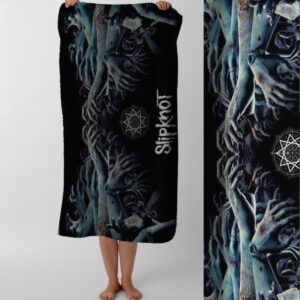 Рушник Slipknot сліпкнот ню метал гурт рок музика 2 пляжний з принтом ВСІ розміри