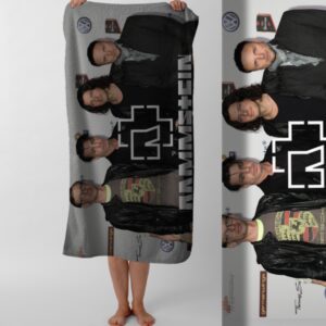 Рушник Rammstein рамштайн метал гурт Тілль Ліндеманн 4 пляжний з принтом ВСІ розміри