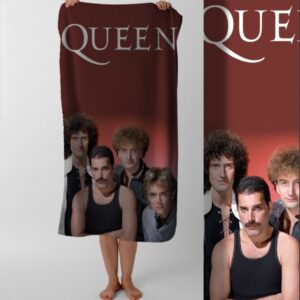 Рушник Queen квін рок гурт Фредді Мерк'юрі 7 пляжний з принтом ВСІ розміри