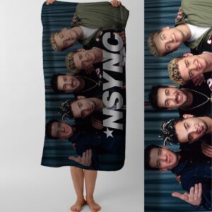 Рушник NSYNC бойзбенд гурт ен сінк 1 пляжний з принтом ВСІ розміри