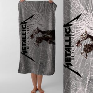 Рушник Metallica треш метал гурт рок металіка 1 пляжний з принтом ВСІ розміри