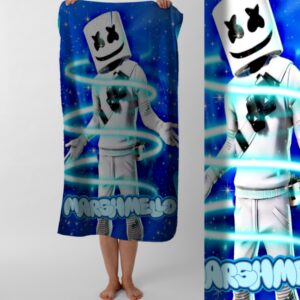 Рушник Marshmello ді джей музика маршмеллоу 4 пляжний з принтом ВСІ розміри