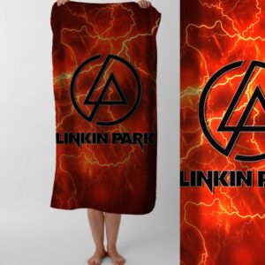 Рушник Linkin Park рок гурт лінкін парк 2 пляжний з принтом ВСІ розміри