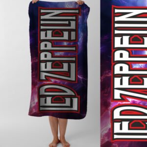 Рушник Led Zeppelin рок гурт лед зеппелін 5 пляжний з принтом ВСІ розміри