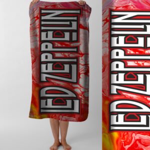 Рушник Led Zeppelin рок гурт лед зеппелін 4 пляжний з принтом ВСІ розміри