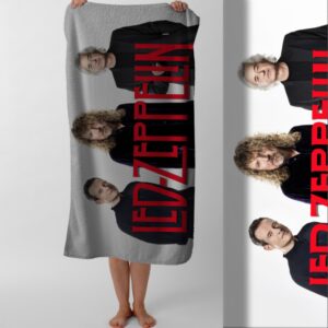 Рушник Led Zeppelin рок гурт лед зеппелін 2 пляжний з принтом ВСІ розміри