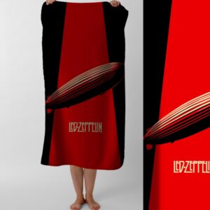 Рушник Led Zeppelin рок гурт лед зеппелін пляжний з принтом ВСІ розміри