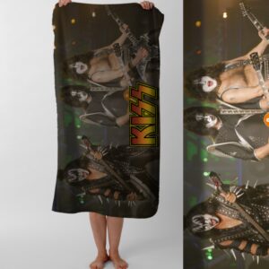 Рушник Kiss рок гурт кісс пляжний з принтом ВСІ розміри