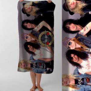 Рушник Guns N Roses хард рок гурт ганс энд роузес пляжний з принтом ВСІ розміри