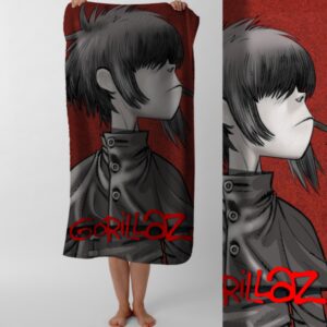 Рушник Gorillaz гурт горилаз 37 пляжний з принтом ВСІ розміри