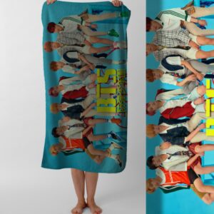 Рушник BTS гурт K pop музика 8 пляжний з принтом ВСІ розміри