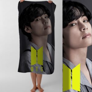 Рушник BTS гурт K pop музика 7 пляжний з принтом ВСІ розміри