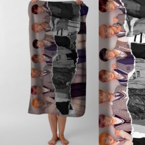 Рушник BTS гурт K pop музика 5 пляжний з принтом ВСІ розміри