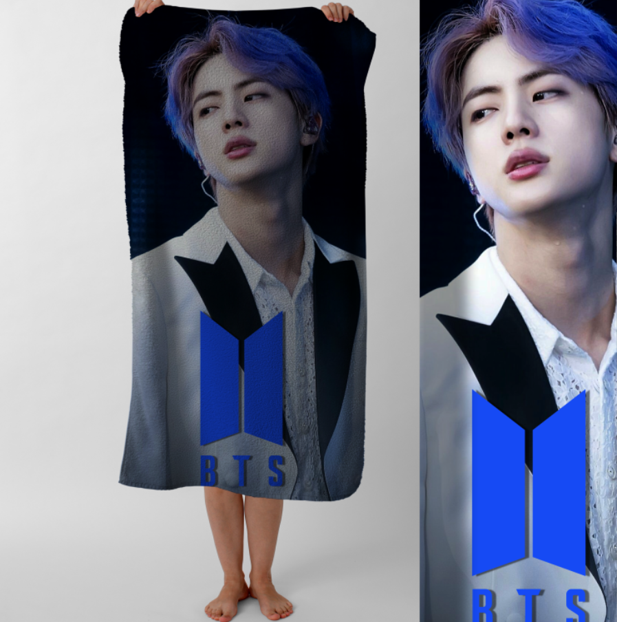 Рушник BTS гурт K pop музика 11 пляжний з принтом ВСІ розміри