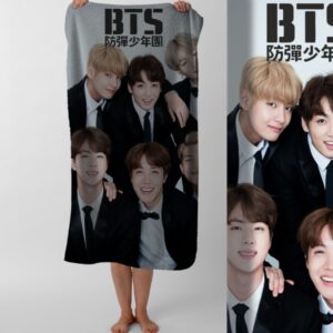 Рушник BTS гурт K pop музика 1 пляжний з принтом ВСІ розміри