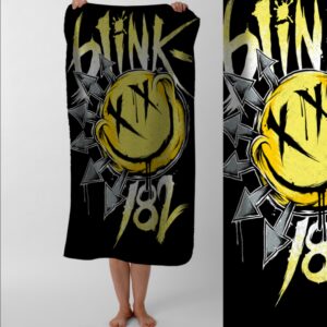 Рушник Blink 182 блінк рок гурт музика 3 пляжний з принтом ВСІ розміри