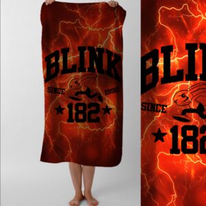 Рушник Blink 182 блінк рок гурт музика 2 пляжний з принтом ВСІ розміри