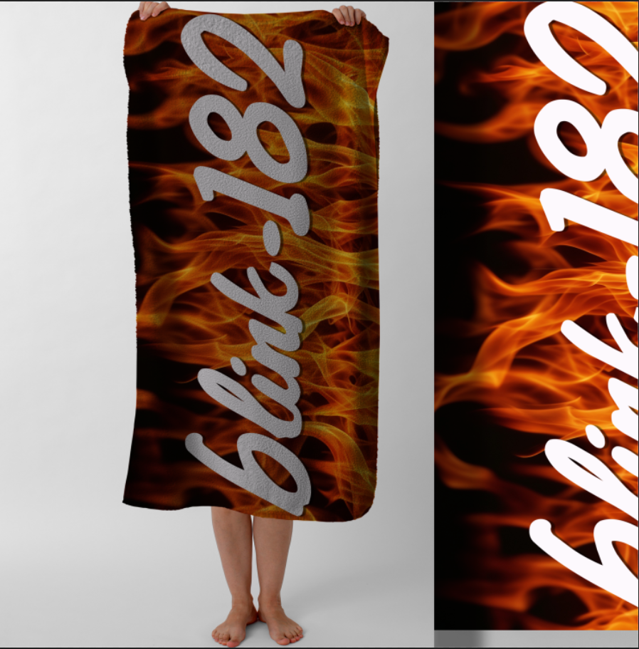 Рушник Blink 182 блінк рок гурт музика 1 пляжний з принтом ВСІ розміри