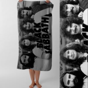 Рушник Black Sabbath блек саббат рок гурт музика 4 пляжний з принтом ВСІ розміри