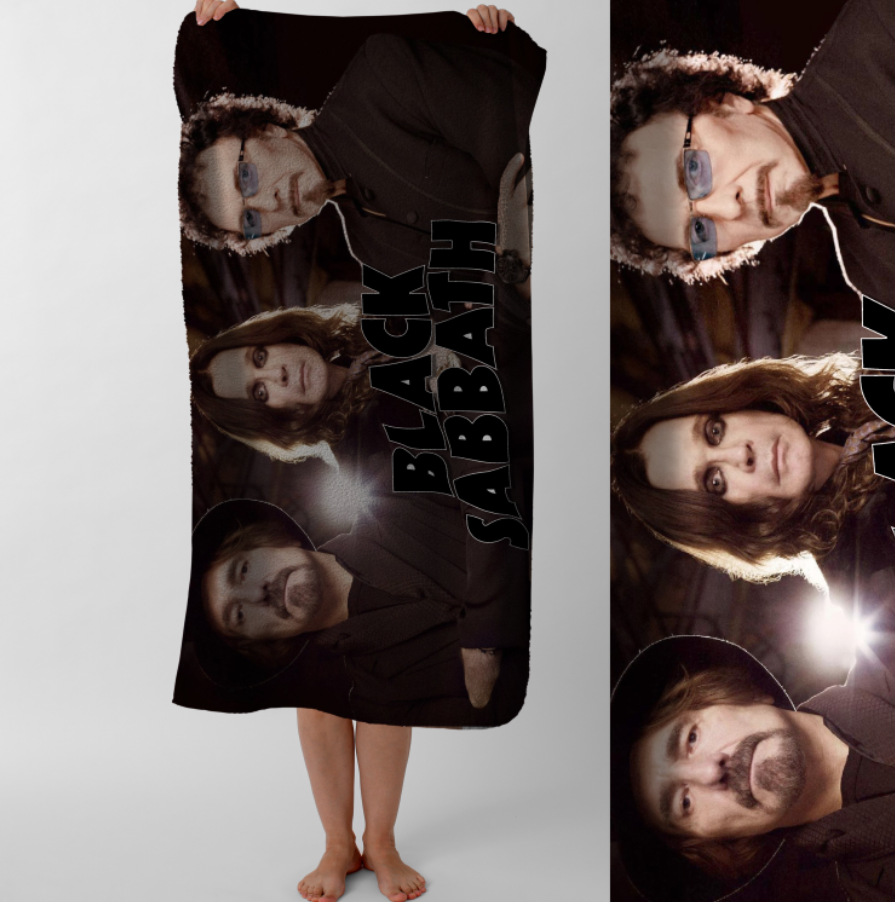 Рушник Black Sabbath блек саббат рок гурт музика 1 пляжний з принтом ВСІ розміри