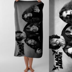 Рушник Black Sabbath блек саббат рок гурт музика пляжний з принтом ВСІ розміри