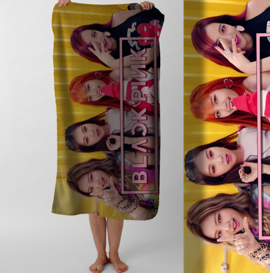 Рушник Blackpink блекпінк гурт K pop музика пляжний з принтом ВСІ розміри