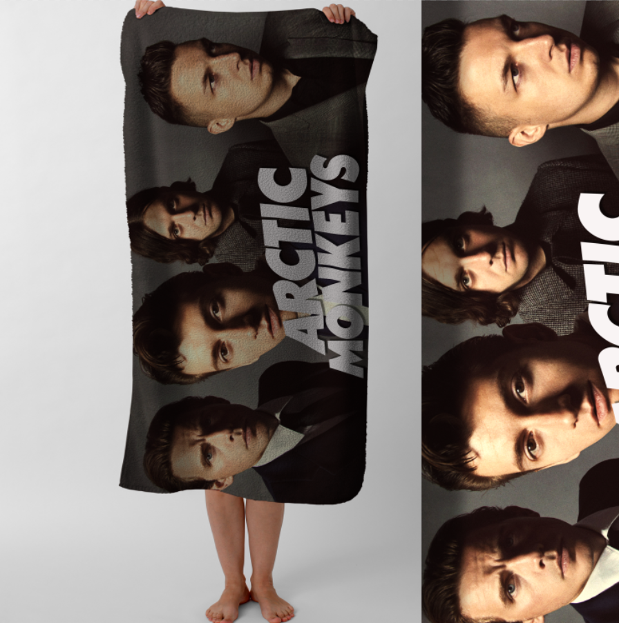 Рушник Arctic Monkeys рок гурт арктік манкейс музика 3 пляжний з принтом ВСІ розміри