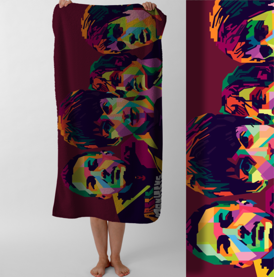 Рушник Arctic Monkeys рок гурт арктік манкейс музика пляжний з принтом ВСІ розміри