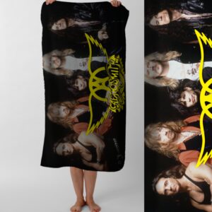 Рушник Aerosmith аеросміт хард рок гурт музика 8 пляжний з принтом ВСІ розміри