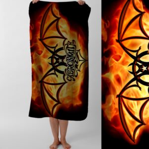 Рушник Aerosmith аеросміт хард рок гурт музика 7 пляжний з принтом ВСІ розміри