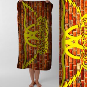 Рушник Aerosmith аеросміт хард рок гурт музика 12 пляжний з принтом ВСІ розміри