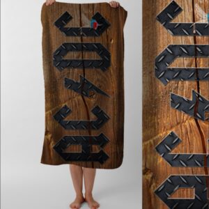 Рушник ACDC рок гурт 4 пляжний з принтом ВСІ розміри