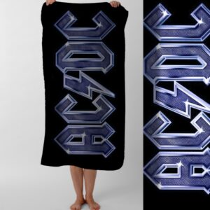 Рушник ACDC рок гурт 1 пляжний з принтом ВСІ розміри