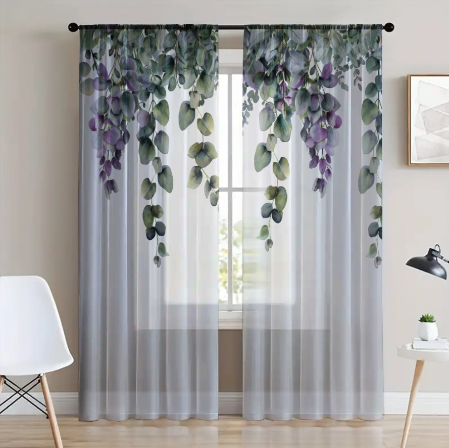 Гардина тюль Ніжні квіти польові каскад 789 принт ВСІ розміри