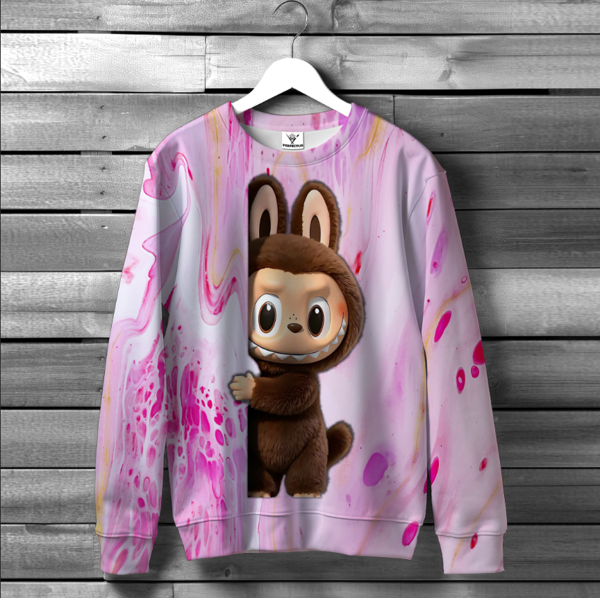 Світшот "Лабубу Labubu рожевий" ВСІ Розміри Преміум тканина