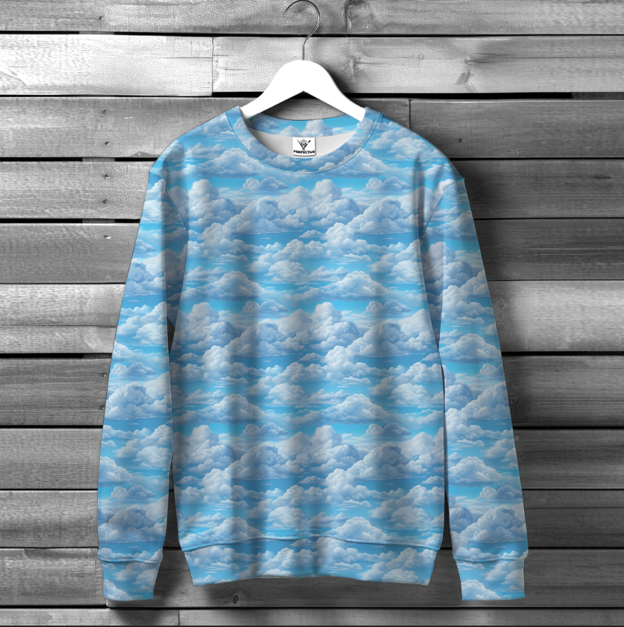 Світшот "Блакитні хмари" ВСІ Розміри Преміум тканина