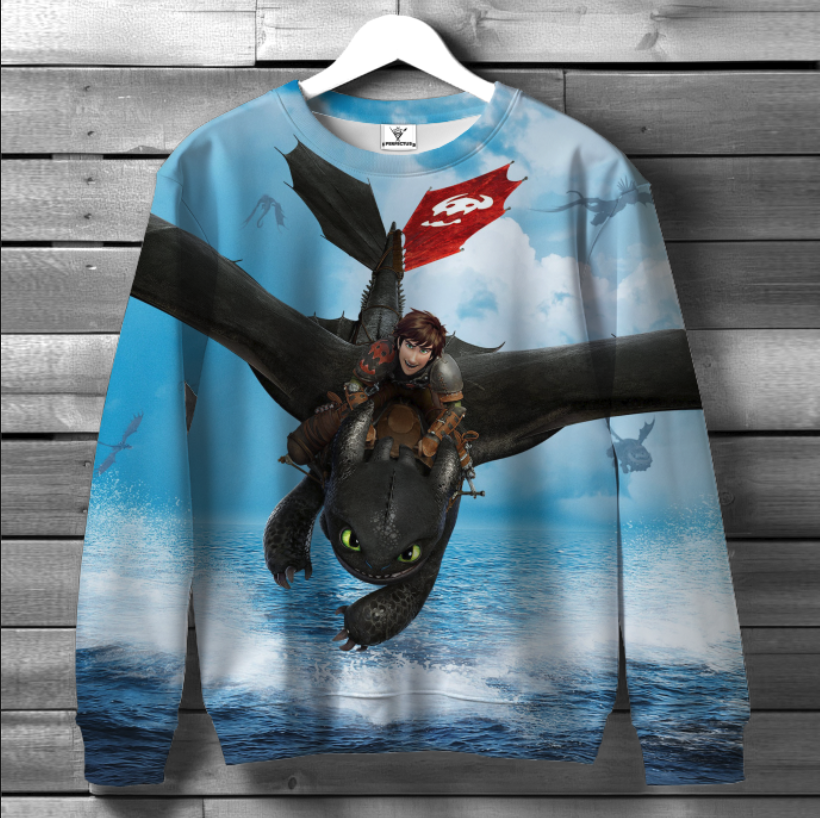 Світшот "Беззубик як приручити дракона 49" ВСІ Розміри Преміум тканина