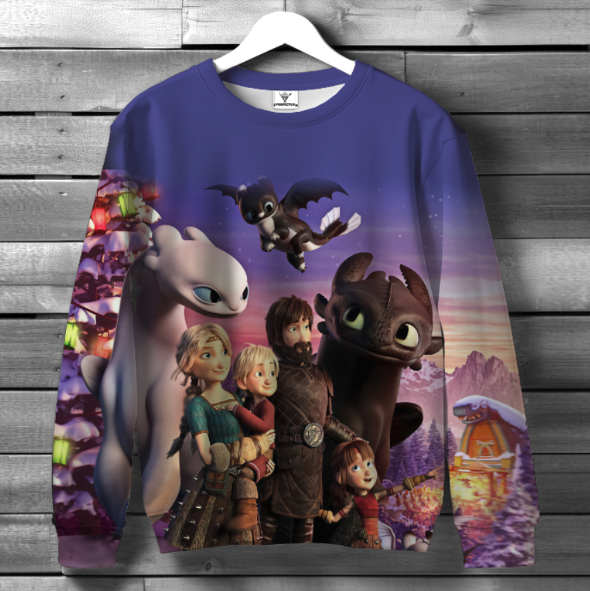 Світшот "Беззубик як приручити дракона 46" ВСІ Розміри Преміум тканина